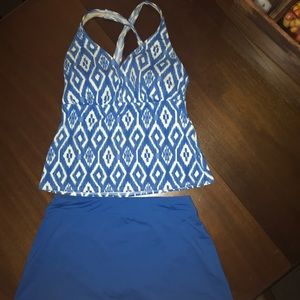 Lands End Tankini & Swim Skirt with attached panty